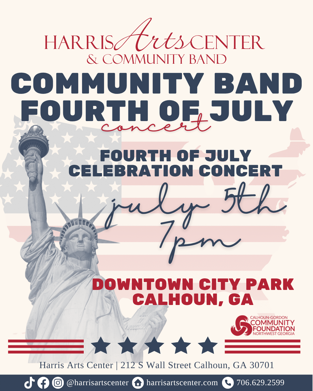 Patriotic Band Concert - Downtown Calhoun, GA | Free 4th of July Event