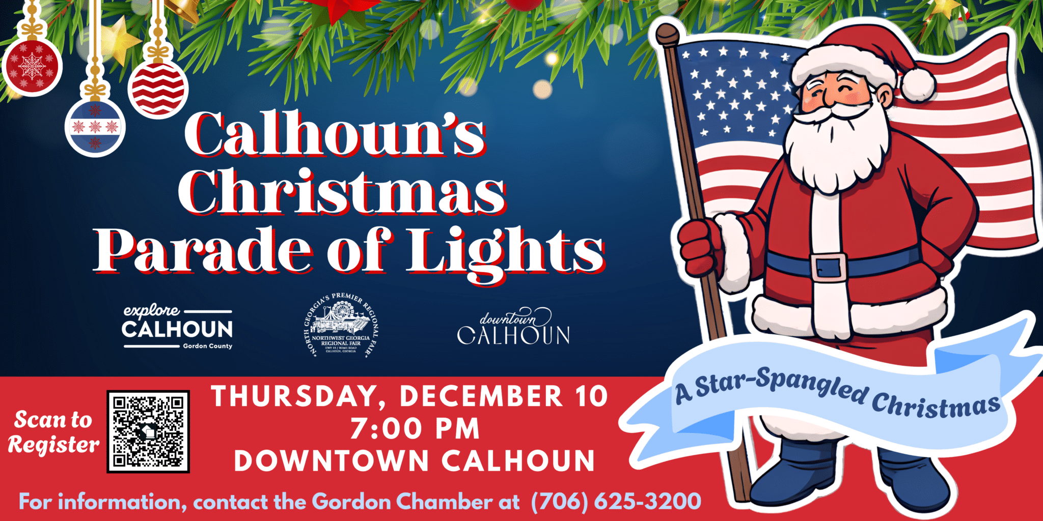 enjoy illuminated floats, twinkling lights, and holiday music t at Downtown Calhoun Christmas Parade of Lights