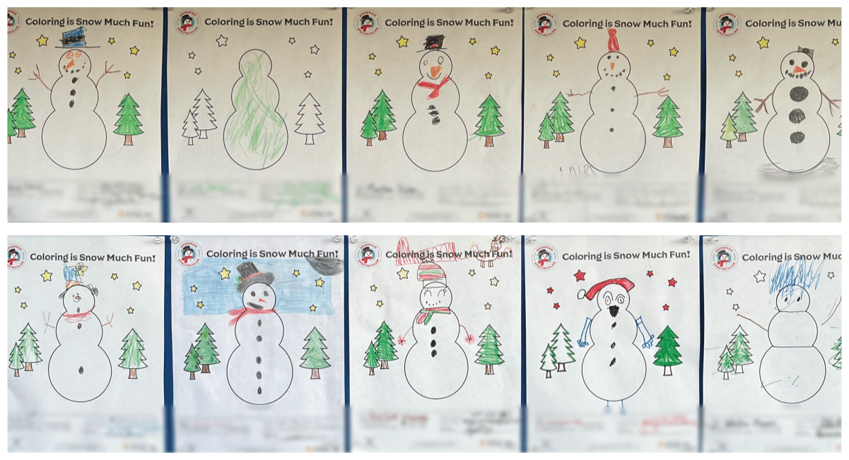 snowmal coloring cotest enteries